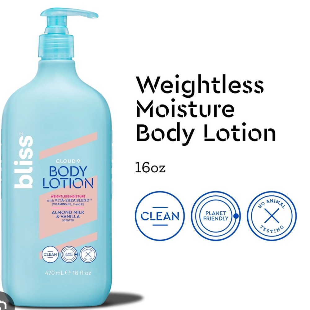 Bliss Body Lotion w/vitamin & shea butter blend